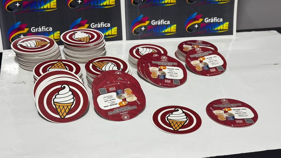 Rótulos adesivos redondos personalizados